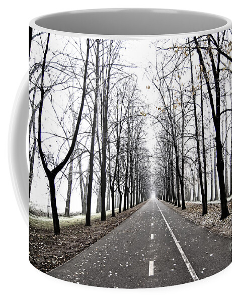 Graphic Coffee Mug featuring the photograph Long Way by Michal Boubin