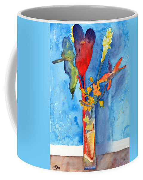 Floral Coffee Mug featuring the painting Loose Arrangement by Ken Powers