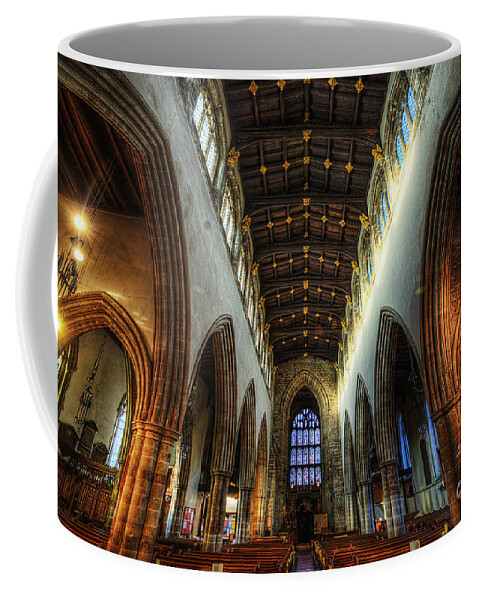 Yhun Suarez Coffee Mug featuring the photograph Loughborough Church Ceiling And Nave by Yhun Suarez