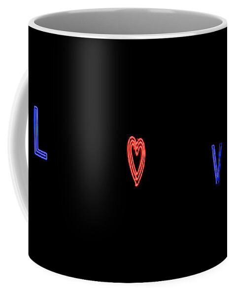 Love Coffee Mug featuring the photograph Love in Neon by Mark Dodd