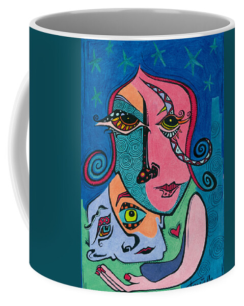Love Coffee Mug featuring the painting Love is Crazy by Tanielle Childers