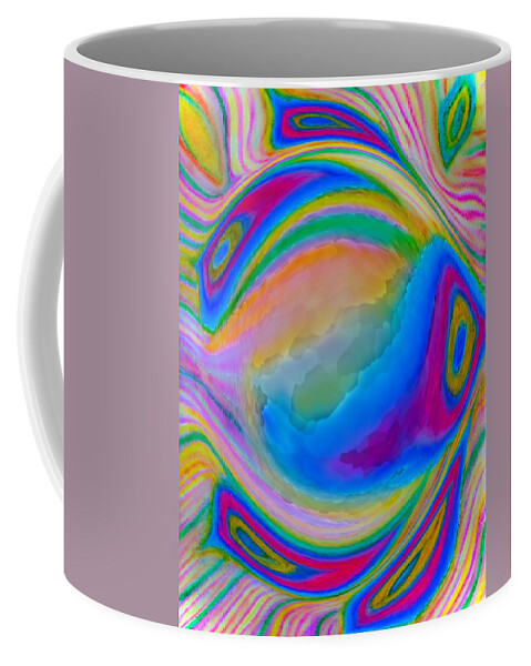 Abstract Sunfish Coffee Mug featuring the painting Macro Sunfish Abstract by Marie Jamieson