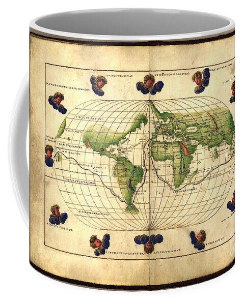 Agnese Atlas Coffee Mug featuring the photograph Magellans Route 16th Century by Science Source