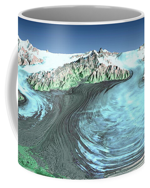 Satellite Image Coffee Mug featuring the Malaspina Glacier, Alaska by Nasa