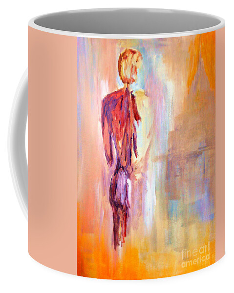 Nude Coffee Mug featuring the painting Male Nude 2 by Julie Lueders 