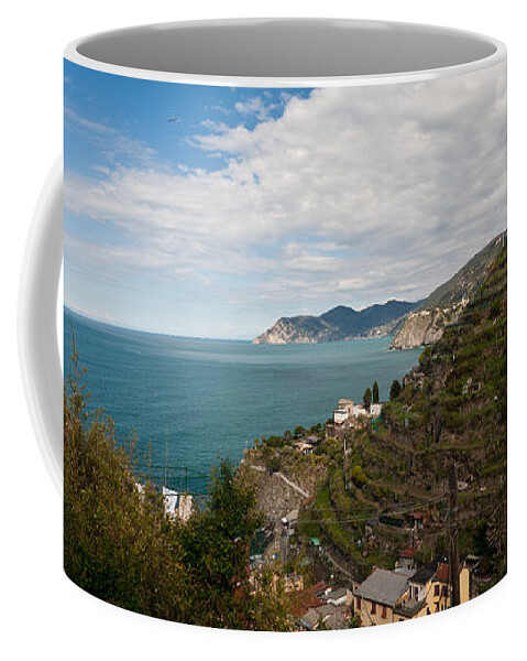Manarola Coffee Mug featuring the photograph Manarola Terraces by Mike Reid