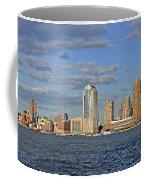 Panoramic Coffee Mug featuring the photograph Manhattan - Hudson View by S Paul Sahm