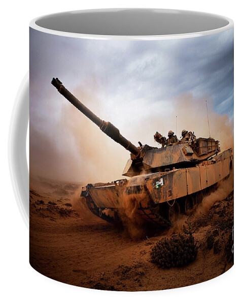 U.s. Marine Corps Coffee Mug featuring the photograph Marines Roll Down A Dirt Road by Stocktrek Images