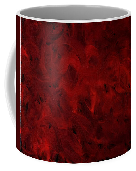 Abstract Coffee Mug featuring the painting Mars Swirl II by Shannon Grissom