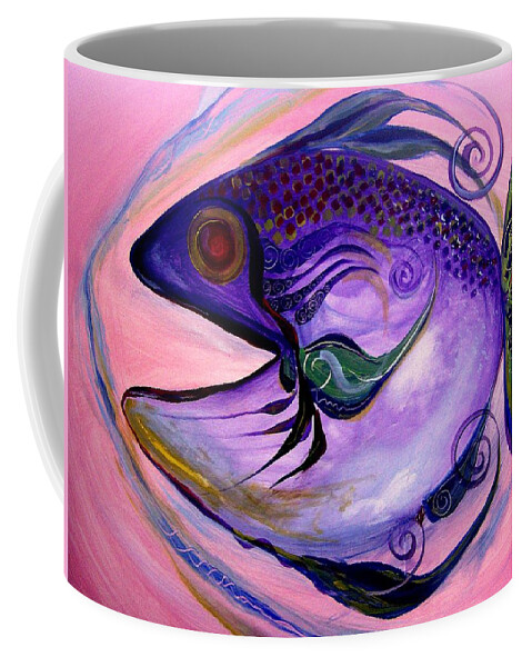 Fish Coffee Mug featuring the painting Melanie Fish One by J Vincent Scarpace