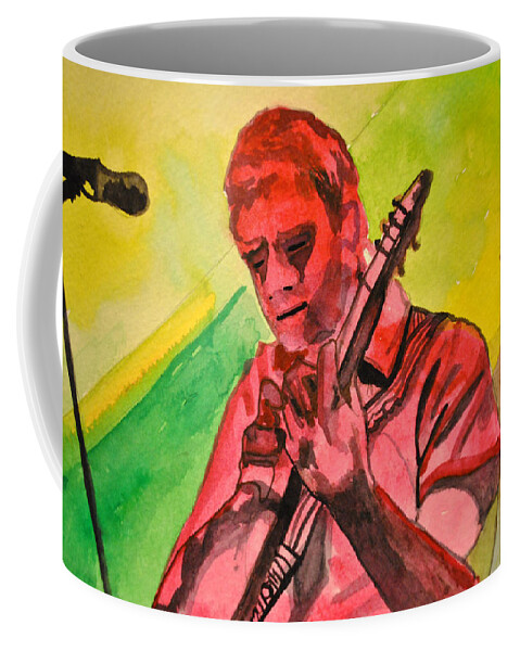 Umphrey's Mcgee Coffee Mug featuring the painting Melody in Red by Patricia Arroyo