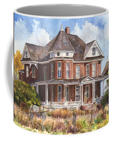 Victorian House Coffee Mug featuring the painting Memories by Anne Gifford