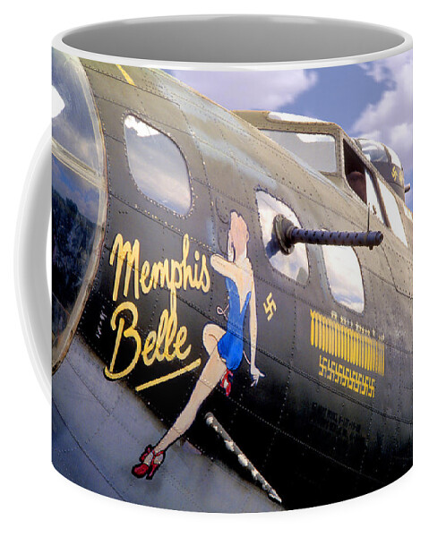 Warbird Coffee Mug featuring the photograph Memphis Belle Noce Art B - 17 by Mike McGlothlen