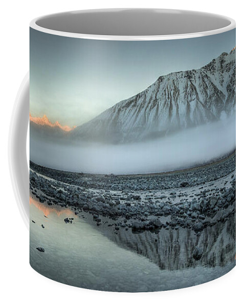 00486231 Coffee Mug featuring the photograph Mist Rising At Dawn Clyde River by Colin Monteath