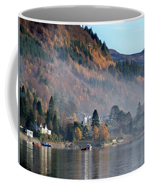 Scotland Coffee Mug featuring the photograph Misty Autumn Morning by Lynn Bolt