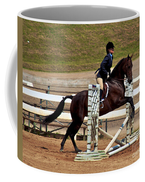 Horse Coffee Mug featuring the photograph Morgan Jumping by Mark Dodd