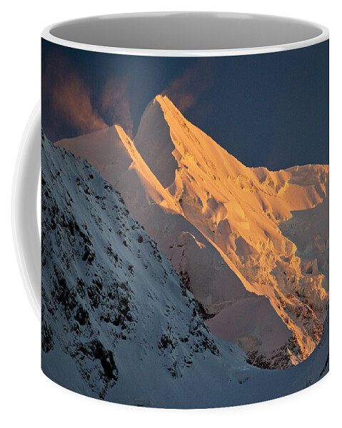 00462461 Coffee Mug featuring the photograph Mount Tasman And Silberhorn At Dawn by Colin Monteath