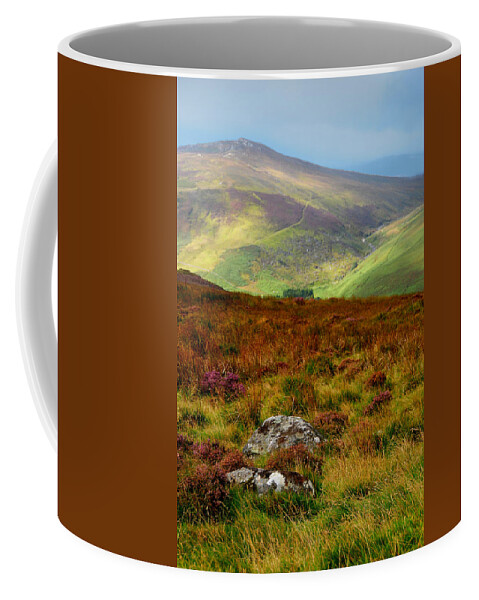 Jenny Rainbow Fine Art Photography Coffee Mug featuring the photograph Multicolored Hills of Wicklow. Ireland by Jenny Rainbow