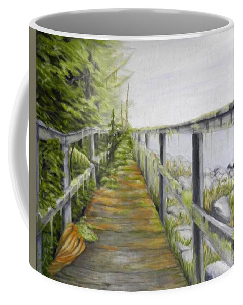 Path Coffee Mug featuring the painting Namu by Ida Eriksen
