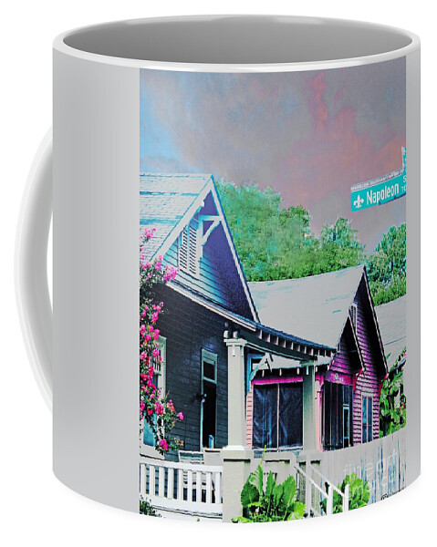 Beauregard Town Coffee Mug featuring the digital art Napoleon Street Beauregard Baton Rouge by Lizi Beard-Ward