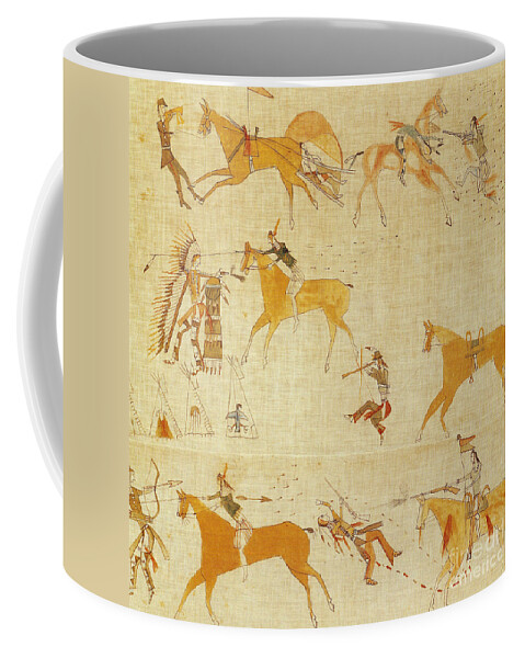Historic Coffee Mug featuring the photograph Native American Art by Photo Researchers
