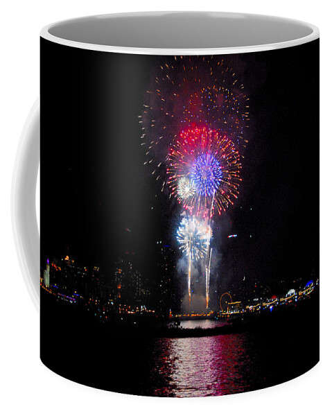 Chicago Coffee Mug featuring the photograph Navy Pier Fireworks 4 by Lynn Bauer