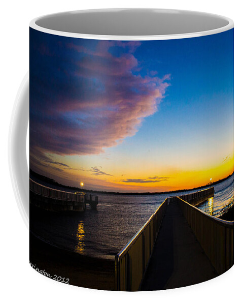 Pier Coffee Mug featuring the photograph Night Approaches by Shannon Harrington