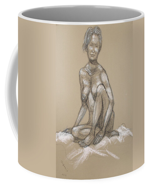 Realism Coffee Mug featuring the drawing Nova Cynthia 1 by Donelli DiMaria
