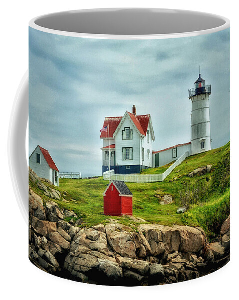 Nubble Coffee Mug featuring the photograph Nubble Lighthouse by Tricia Marchlik