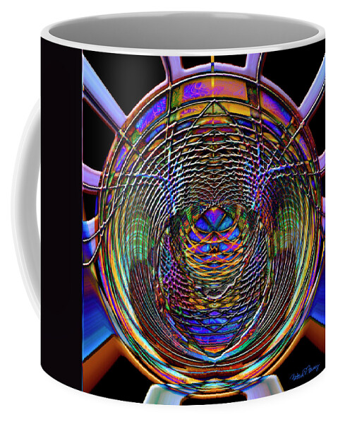 Circle Coffee Mug featuring the digital art Oh What a Tangled Web by Barbara Berney