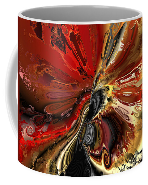 Contemporary Coffee Mug featuring the digital art OK who spilled the paint by Claude McCoy