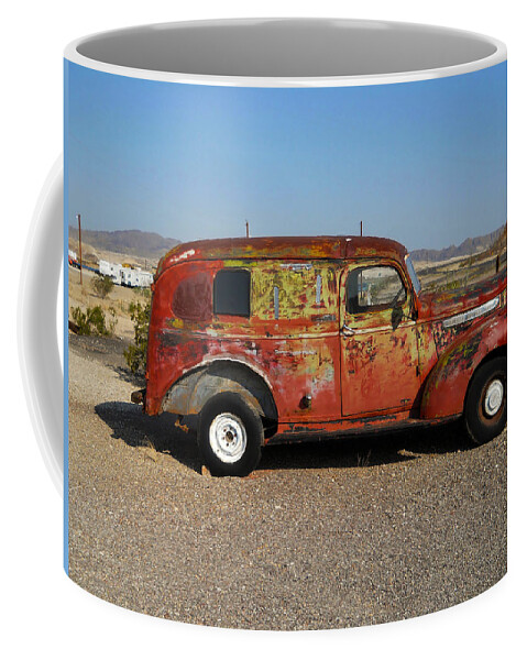 Truck Coffee Mug featuring the photograph Ol Rust Bucket by Judy Hall-Folde