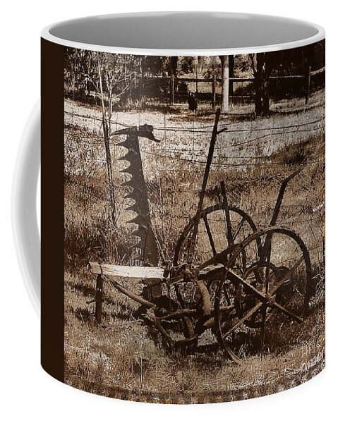 Australia Coffee Mug featuring the photograph Old Farm Equipment by Blair Stuart
