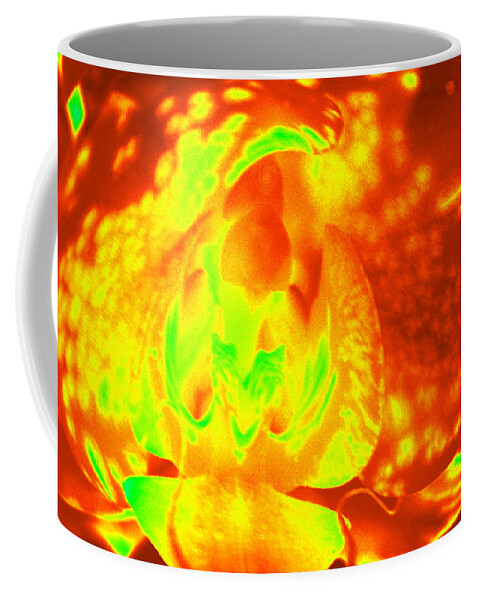  Orchid Coffee Mug featuring the photograph On Fire by Kim Galluzzo