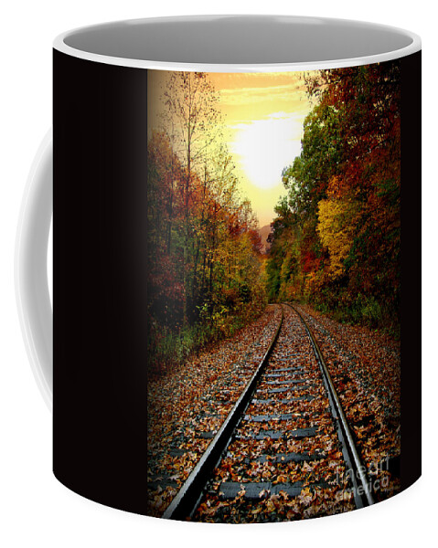 Railroad Coffee Mug featuring the digital art Once in a Lifetime by Lisa Lambert-Shank