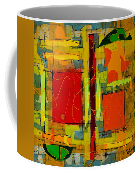 Abstract Coffee Mug featuring the painting Open Door by Lynne Taetzsch