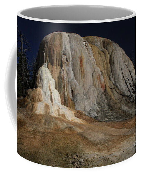 Yellowstone Park Coffee Mug featuring the photograph Orange Mound Spring by Edward R Wisell