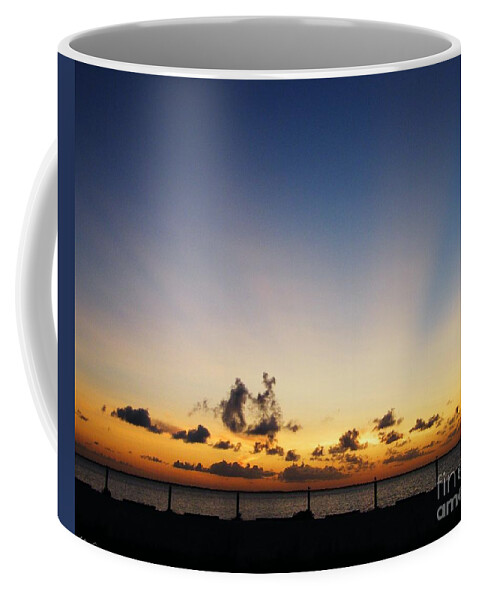 Padres Island Coffee Mug featuring the digital art Padres Island TX Sunset by Lizi Beard-Ward