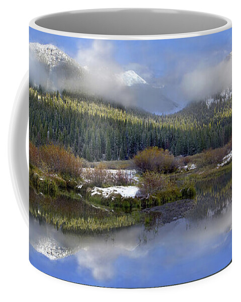 00175165 Coffee Mug featuring the photograph Panoramic View Of The Pioneer Mountains by Tim Fitzharris