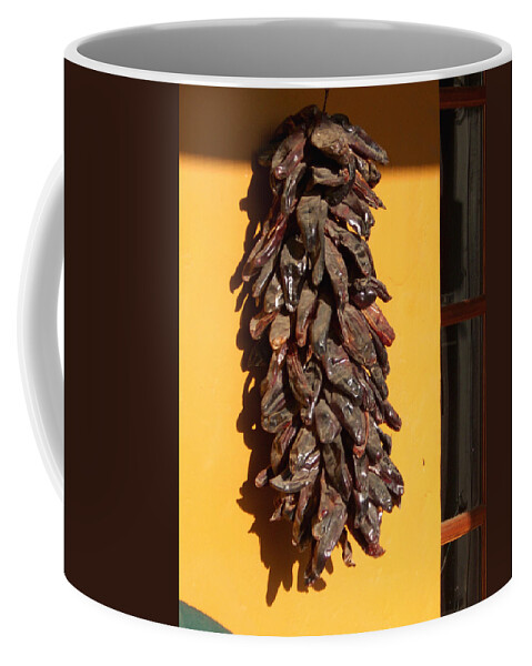 Chili Coffee Mug featuring the photograph Paso Peppers by Kathy Corday