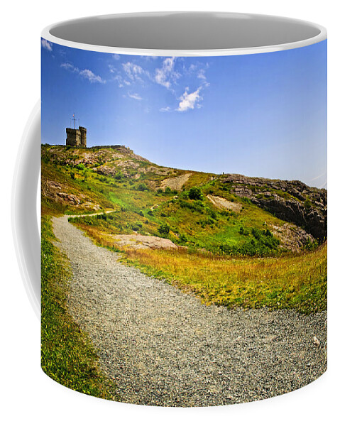 Cabot Tower Coffee Mug featuring the photograph Path to Cabot Tower on Signal Hill by Elena Elisseeva