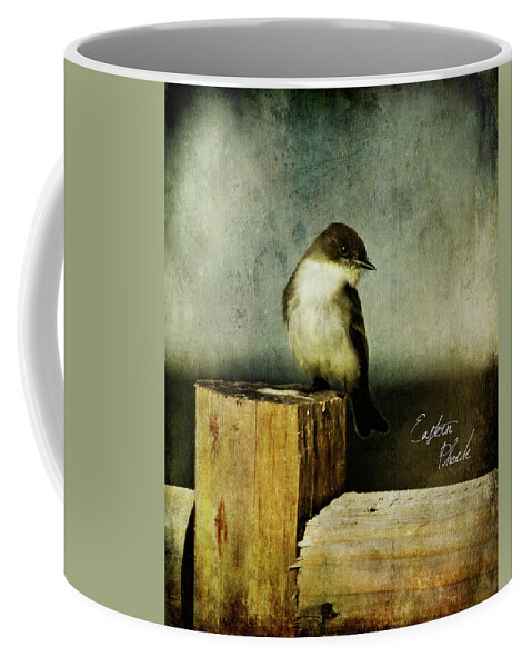 Bird Coffee Mug featuring the photograph Perched Phoebe by Lana Trussell