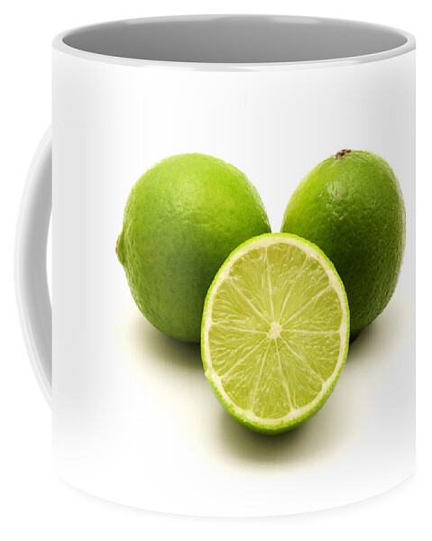 White Background Coffee Mug featuring the photograph Persian lime by Fabrizio Troiani