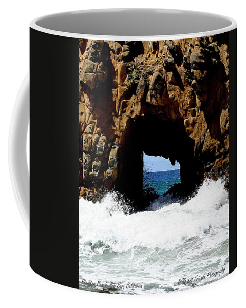 Coffee Mug featuring the photograph 'Pfeiffer Beach Tunnel to the Sea' by PJQandFriends Photography