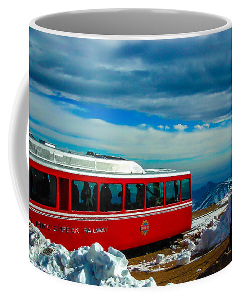 Vehicles Coffee Mug featuring the photograph Pikes Peak Railway by Shannon Harrington