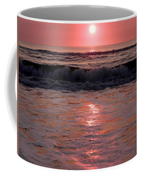 Pink Coffee Mug featuring the photograph Pink Rise by Kim Galluzzo