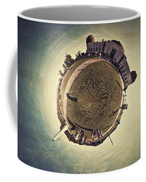 Stereographic Coffee Mug featuring the photograph Planet Griffith Observatory by Natasha Bishop