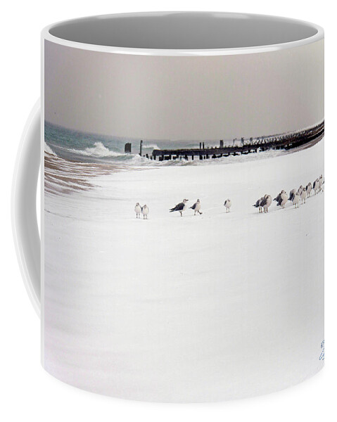 Gulls Coffee Mug featuring the photograph Polar Bird Club by S Paul Sahm