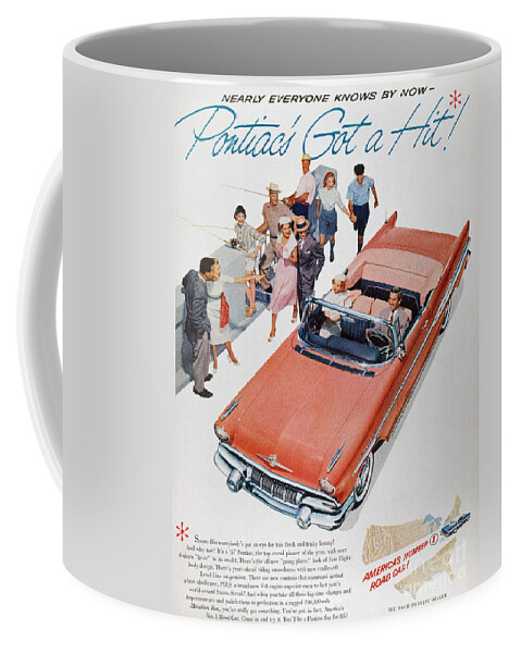 1957 Coffee Mug featuring the photograph Pontiac Advertisement 1957 by Granger