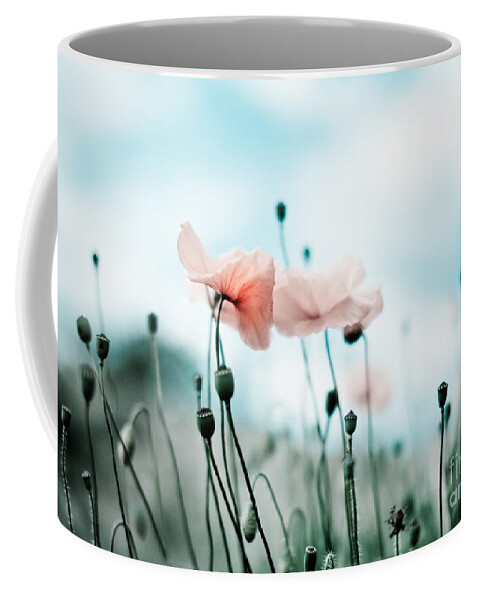Poppy Coffee Mug featuring the photograph Poppy Flowers 02 by Nailia Schwarz